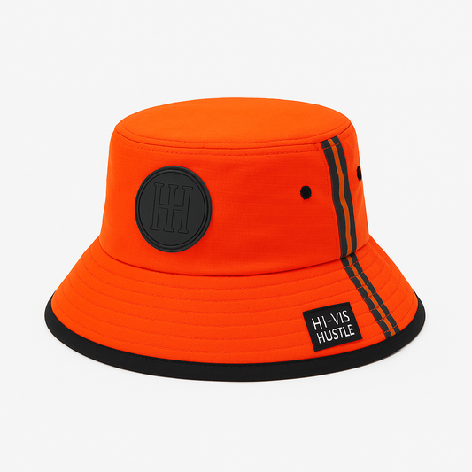 Hi-Vis Hustle Bucket Hat – Tough, Practical, and Built for Site Life