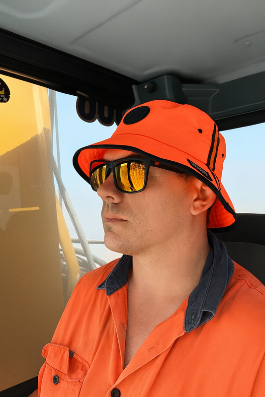 Hi-Vis Hustle Bucket Hat – Tough, Practical, and Built for Site Life